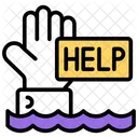 Help Drowning Hand Gesture Icon