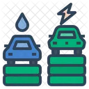 Higher Priced Electric Vehicle Fuel Cell Vehicle Icon