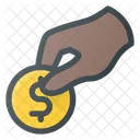 Hold Coin Donate Icon