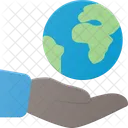 Hold Hand Globe Icon