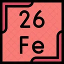 Iron Periodic Table Chemistry Icon