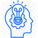 Knowledge Head Lightbulb Icon