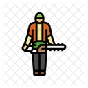 Lumberjack Wood Cutting Machine Wood Cutter Icon