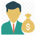 Man With Usd  Icon