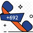 Marshall Islands Country Code Phone Code Icon