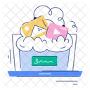 Media Cloud Media Storage Cloud Content Icon