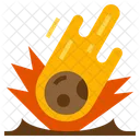 Meteor Meteorite Disaster Nature Comet Icon