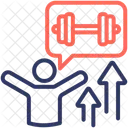 Motivation Dumbbell Exercise Icon