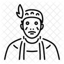 Native Man Indigenous Tribal Icon