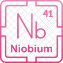 Niobium Preodic Table Preodic Elements Icon