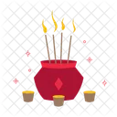 Offering Pray To Ancestor Chinese New Year Prayer Icon