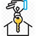 Ownership Holder Homeowner Proprietor Landlord Sell Estate Property Rental Dealership Giving Key Icon