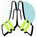 Praying Hand Pooja Hand Lord Ganesha Icon