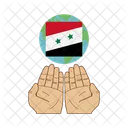 Syria Disaster Flag Icon