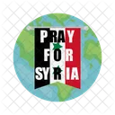 Syria Disaster Flag Icon