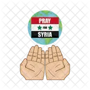 Syria Disaster Flag Icon