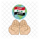 Syria Disaster Flag Icon
