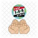 Syria Disaster Flag Icon