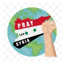 Syria Disaster Flag Icon