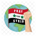 Syria Disaster Flag Icon