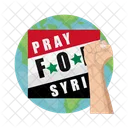 Syria Disaster Flag Icon