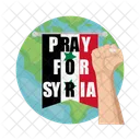 Syria Disaster Flag Icon