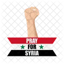 Syria Disaster Flag Icon