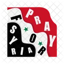Syria Disaster Flag Icon
