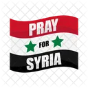 Syria Disaster Flag Icon