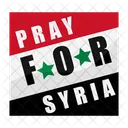 Syria Disaster Flag Icon