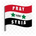 Syria Disaster Flag Icon