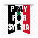 Syria Disaster Flag Icon