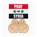 Syria Disaster Flag Icon