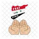 Syria Disaster Flag Icon