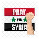 Syria Disaster Flag Icon