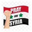 Syria Disaster Flag Icon