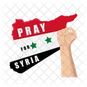 Syria Disaster Flag Icon