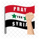 Syria Disaster Flag Icon