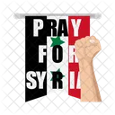 Syria Disaster Flag Icon
