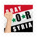 Syria Disaster Flag Icon