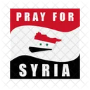 Syria Disaster Flag Icon