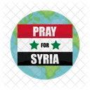 Syria Disaster Flag Icon