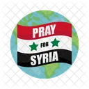 Syria Disaster Flag Icon