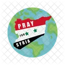 Syria Disaster Flag Icon