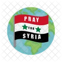 Syria Disaster Flag Icon