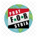 Syria Disaster Flag Icon