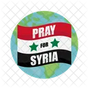 Syria Disaster Flag Icon
