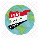 Syria Disaster Flag Icon