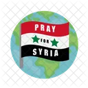 Syria Disaster Flag Icon