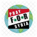 Syria Disaster Flag Icon